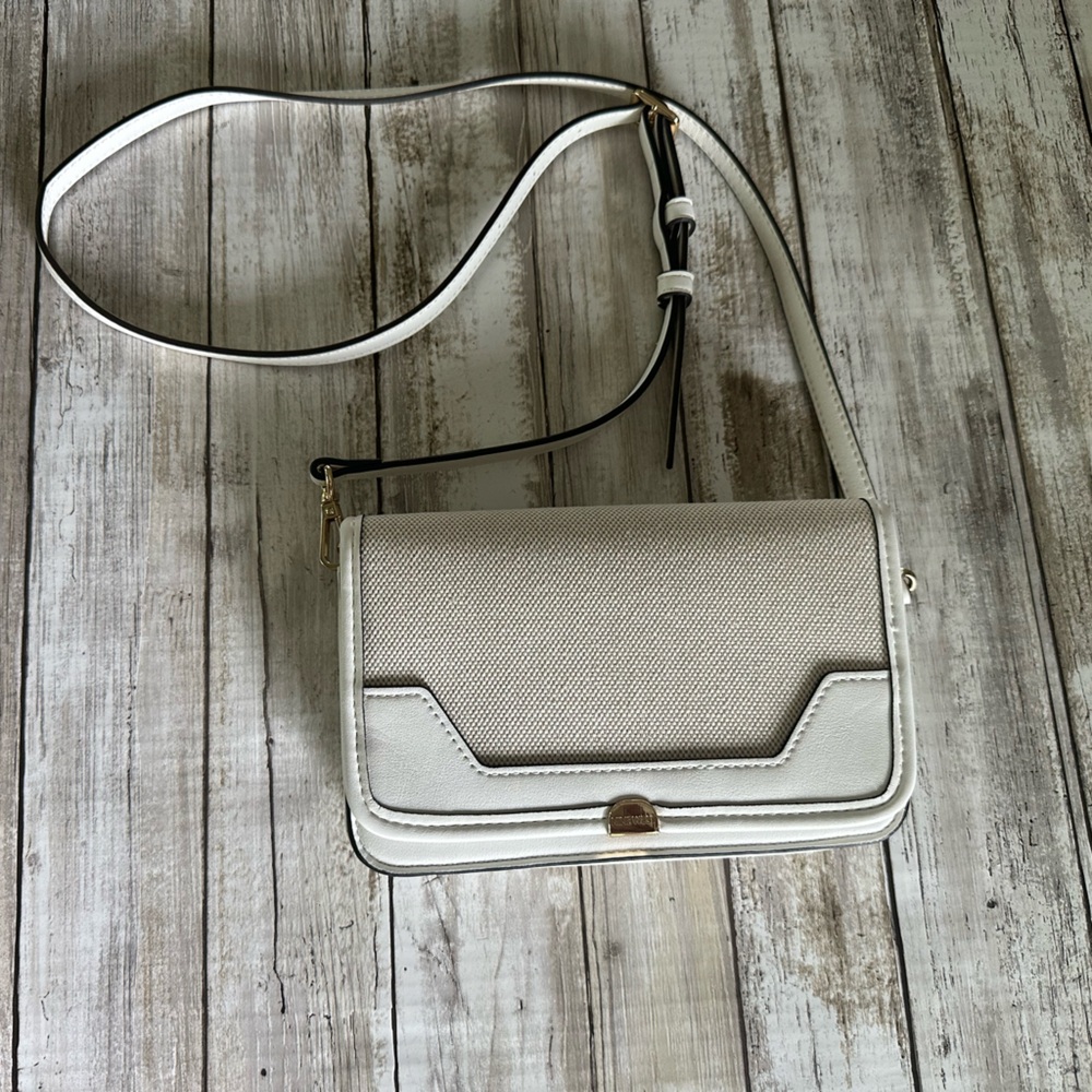 Nine West Cream Crossbody Bag with Adjustable Strap